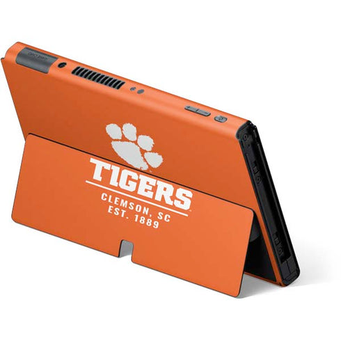 Clemson University Tigers Est 1889 Orange Nintendo Switch OLED (2021) Skin